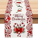 de mesa de comedor de cocina, mantel rectangular para decoración navideña, de bastón de caramelo de Navidad para hogares, residencias, restaurantes, cafeterías