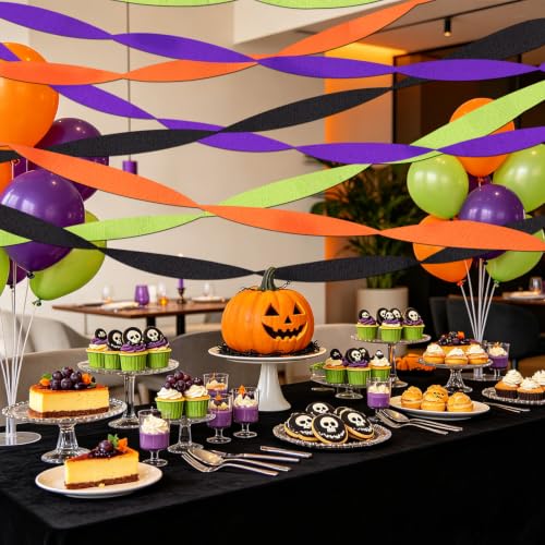 Image of Halloween Crepe Paper Streamers for Halloween Birthday Party Decorations