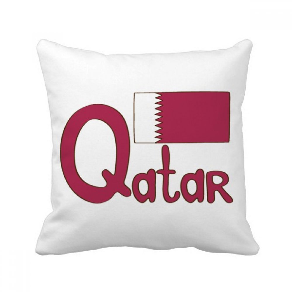 Cadeau Qatar coussin décoratif multicolor carré 40x40 cm pour proche et ami