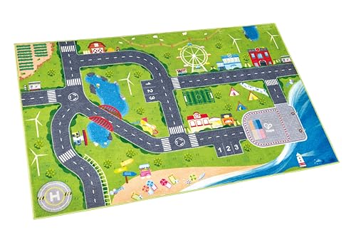 Tapis de découverte Railworld Hape pour circuit de train en bois enfant