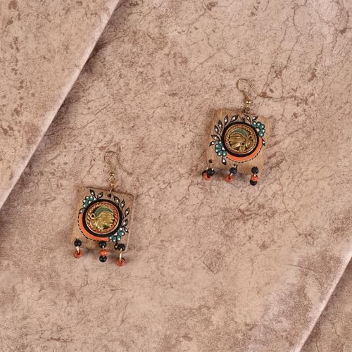 Image of Handcrafted Tribal Wooden Earrings Collection for Women - Butterfly, Princess & Modern Geometric Statement Designs