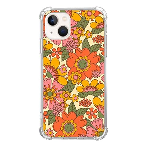 Veakgpligo Retro 70s Flowers Case for iPhone 13 Cover