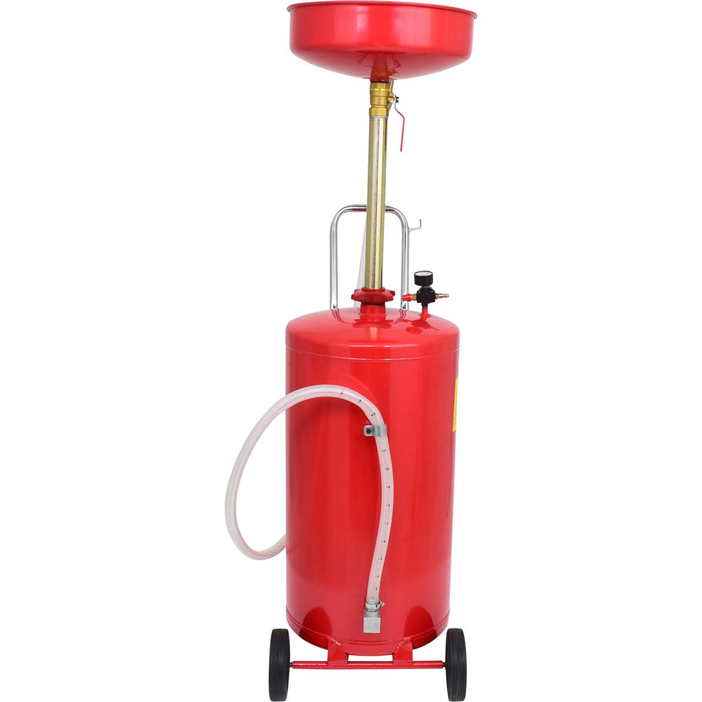KS TOOLS 160.0001 - Récupérateur Huile par Gravité 65 L - Kit Vidange Voiture pour Récupérer et Transvaser les Huiles Usagées - Vidangeur Huile Moteur avec Manomètre de Pression Intégré - Durée 3 Min