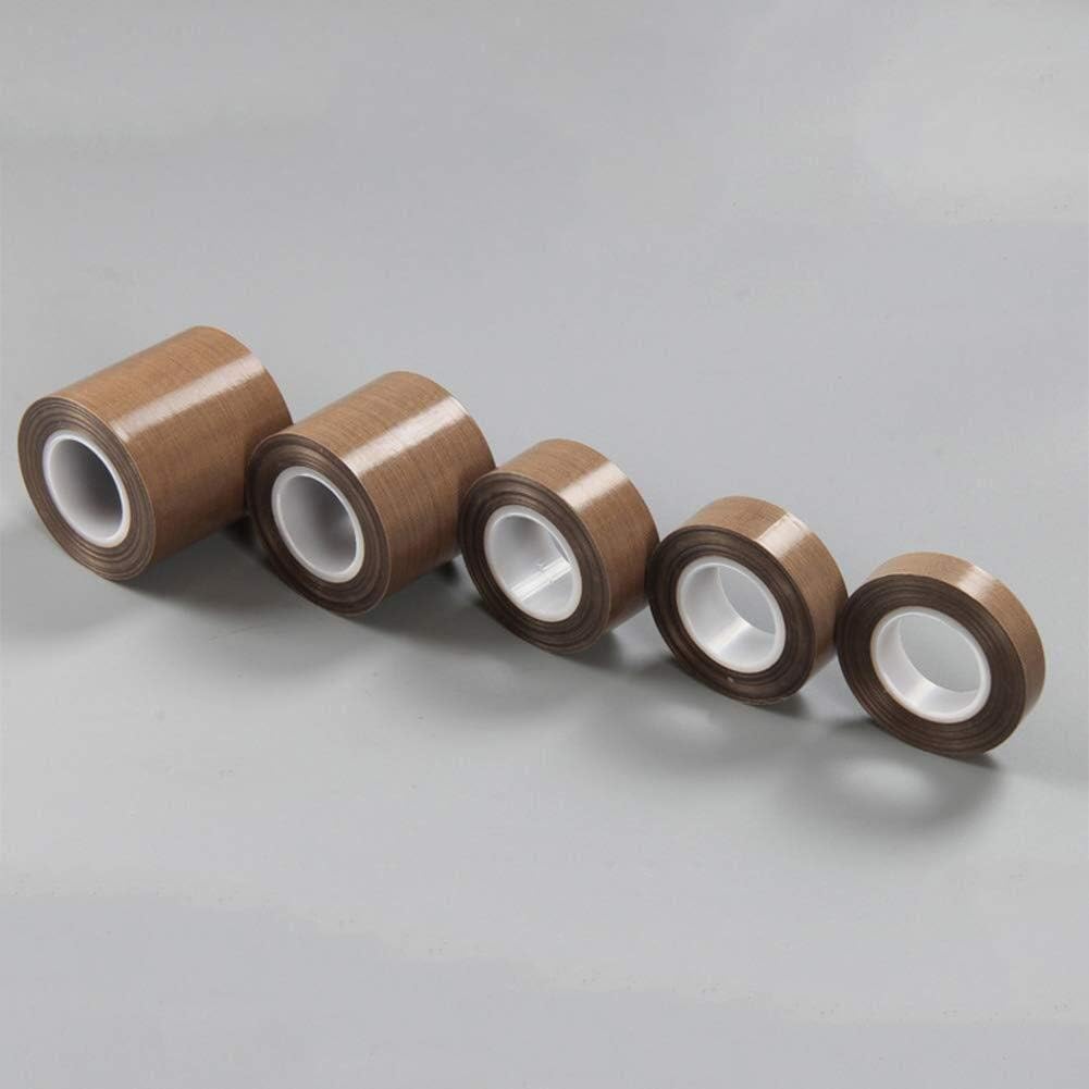 Vakuumiergerät-Band, PTFE-Teflon-Glasgewebe-Dichtungsband, hochtemperaturbeständig, braun, 13–60 mm, 13er-Packung(2pcs60mm)