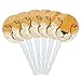 Set of 6 Cupcake Picks Toppers Decoration Animals Going On Safari - Cheetah Face Safari