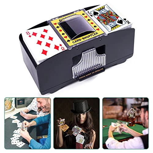 Rareidel Automatic Card Shuffler 2 Deck, Battery Operated Card Dealer Machine, Electric Casino Card Shuffler For Uno, Blackjack, Texas Hold'em, Home Card Games #TOP1