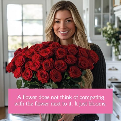 Globalrose Red Roses- 50 Fresh Cut Flowers- Beautiful Gift For Birthday thumb #1