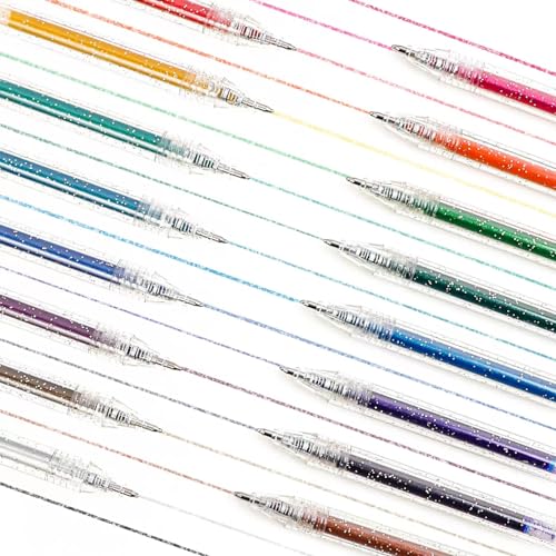 Grabie GREGIP002 Glitter Gel Pens 18 Colors,Metallic Vibrant Sparkle Gel Pens thumb #1