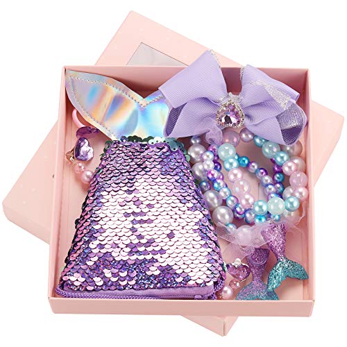 7 Stück Meerjungfrau Haarspangen Set – Glitzer Seestern Muscheln Haarschmuck Für Frauen & Mädchen