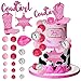 CowgirlÂ CakeÂ DecorationÂ withÂ CowgirlÂ Topper,Â PinkÂ Balls,Â DiscoÂ Balls,Â CowgirlÂ Hat,Â SheriffÂ BadgeÂ andÂ BootÂ CakeÂ CardÂ andÂ HatÂ forÂ CowgirlÂ BirthdayÂ BabyÂ ShowerÂ WesternÂ ThemeÂ PartyÂ FavorsÂ Supplies