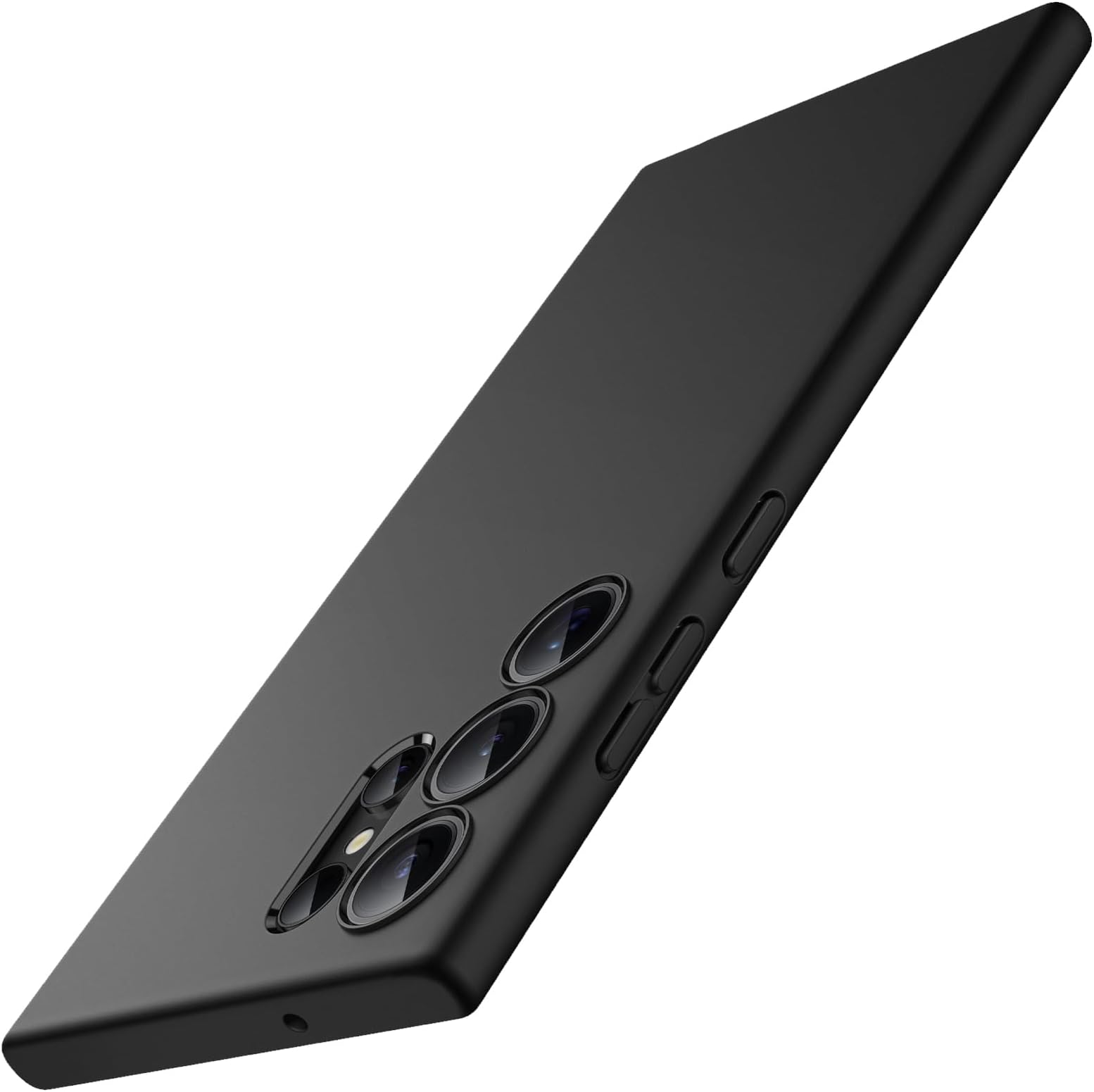 Slim Fit Case for Samsung Galaxy S23 Ultra 5G 6.8-Inch, Soft TPU Thin Protective Phone Cover with Matte Finish, Shockproof (Black)