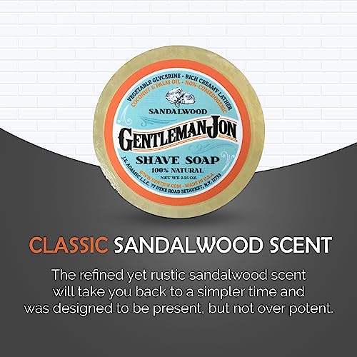 Gentleman Jon Sandalwood Shaving Soap for Men