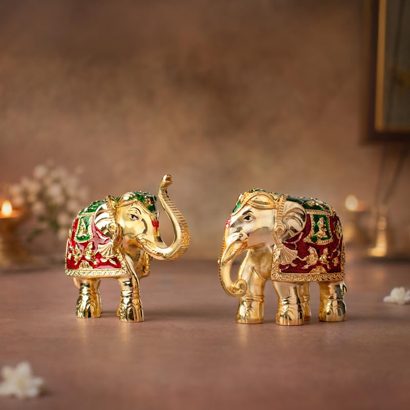 Image of Astrotalk Sampoorna Dhan YOG Gajraj Combo | Upward & Downward Trunk Elephant Pair for Vastu, Wealth & Prosperity | Home Decor for Living Room & Office | Vastu Items for Good Luck | Housewarming Gift