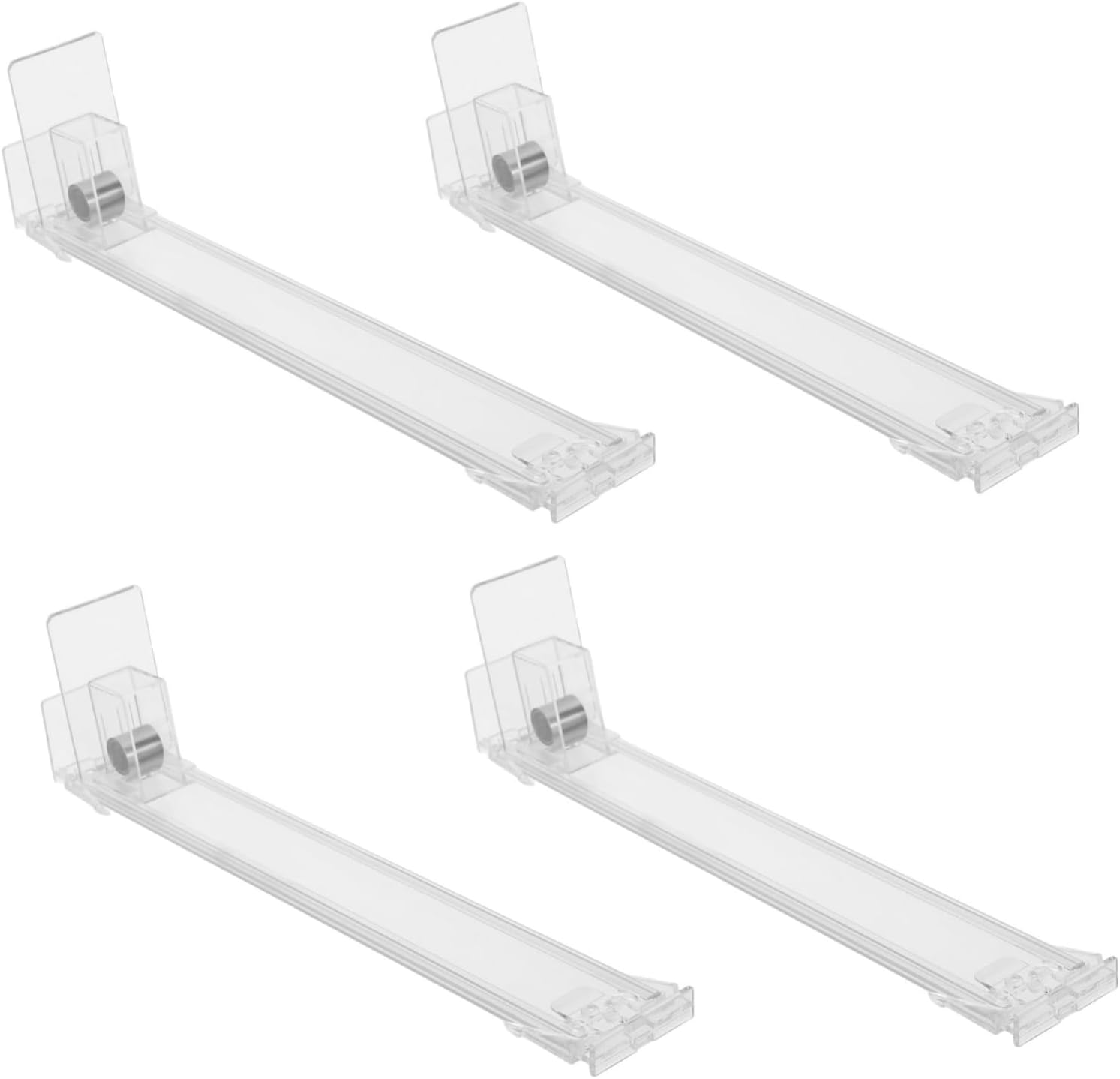 4pcs Automatic Spring-Loaded Shelf Pusher Dispenser 28cm Retail Snack and Drink Organizer for Supermarket and Store Beverage Display