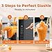 Slushie Machine,No Ice Needed All-in-One Slushy Maker for Home, Real-Time Temp Display, Auto-Clean, 6 Preset,for Margaritas, Milkshakes, Frappés, Slush and More,54.11oz