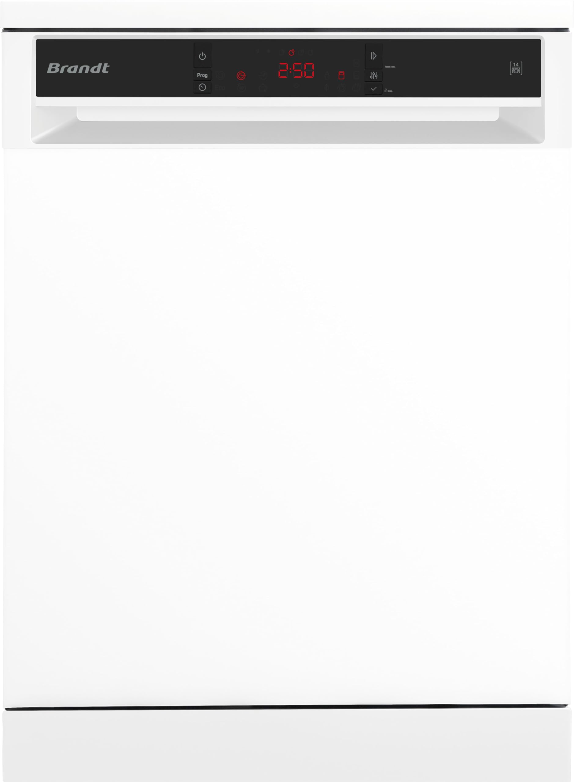 Lavavajillas 60cm 14L Clase D BRANDT BDFS45DW Blanco