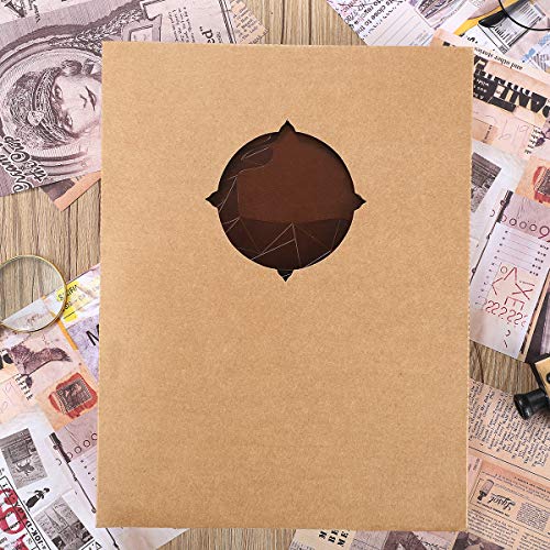 Fotoalbum zum Selbstgestalten, AIOR Schwarze Seiten Scrapbook Album Groß zum Einkleben, Vintage Leder Fotobuch Gästebuch Hochzeit Fotoalben, Hochzeitsalbum Weihnachten Jahrestag Geschenke, Hirsch
