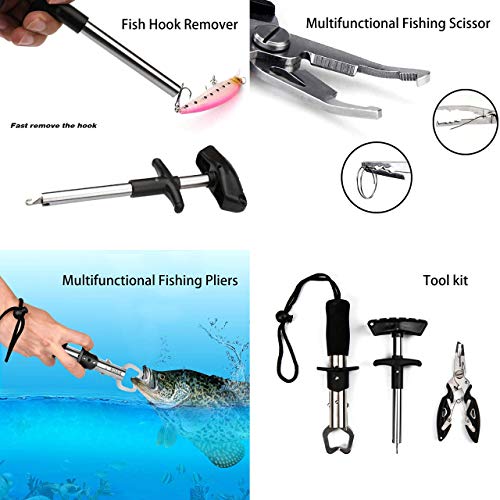YLINSHA,Fishing Tools,Includ,Fishing Backpack, Fish Lip Gripper,Fishing Pliers Hook Remover Suitable for Outdoor Saltwater Freshwater Fly Fishing - Image 7