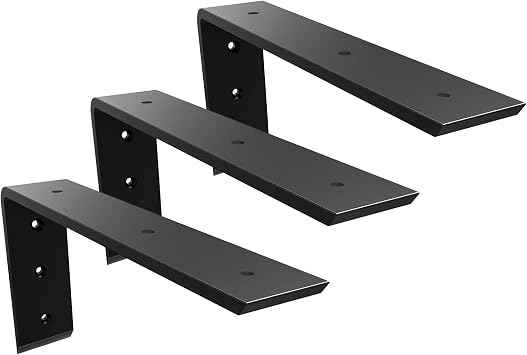 Granite Countertop Support Brackets Heavy Duty L Bracket 16 Inch 0.4 Inch Thick Wall Mounted Support Hidden Brackets 16"x6"x2.5" for Quartz/Granite/Wood/Concrete/Laminate Countertops 3pack