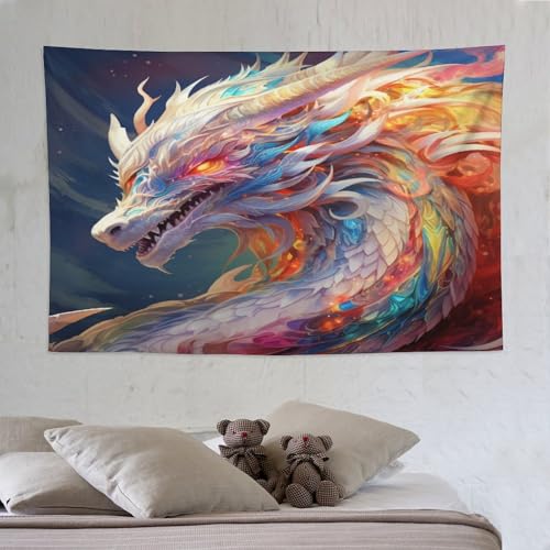 Tenture pour décoration de chambre dragon PAZZK tapisserie murale 3D