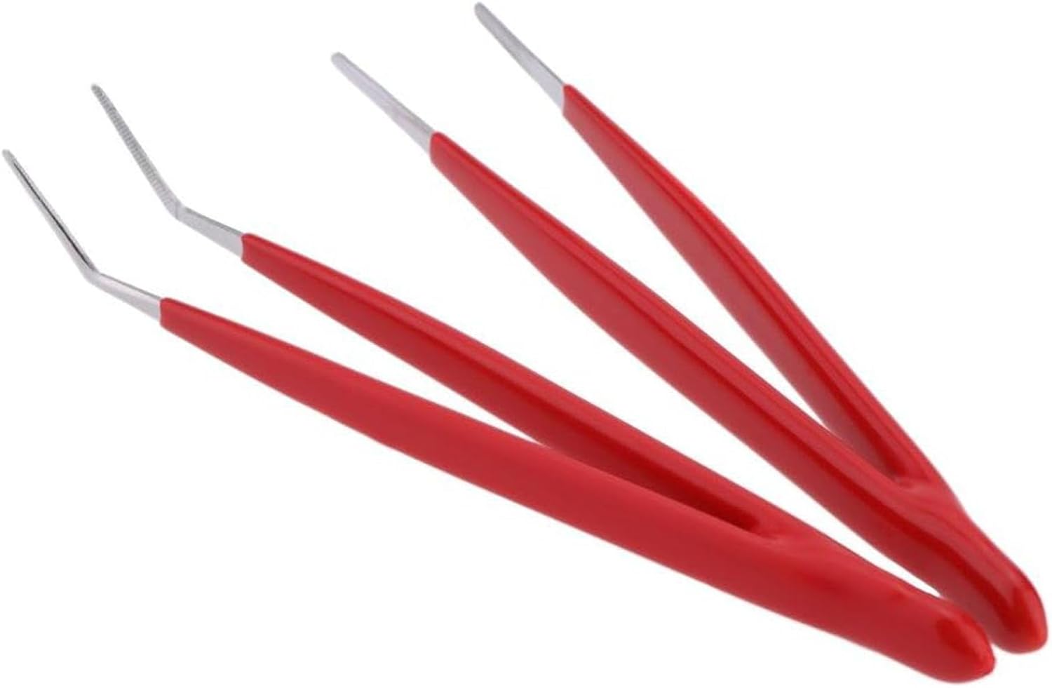 Solid Stainless Steel Accuracy Tweezers Nonslip Design Accuracy Tweezer for Craft Projects and Professional Use Insulated Handle Tweezers