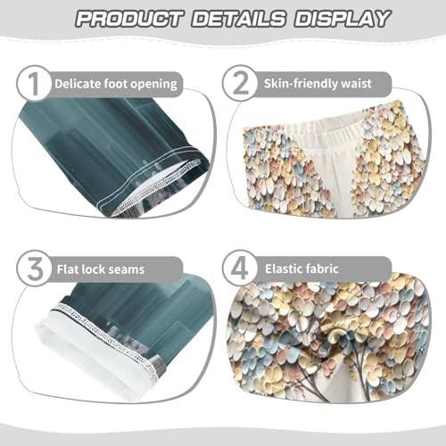 Bolaz Toddler Girls Leggings Printed Yoga Pants Leggings Watercolor Flower Tree for Kids3