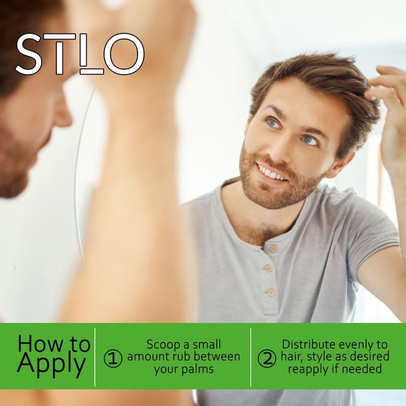 STLO Pomade High Shine - Medium Hold - Hair Styling Cream for Frizz Control and All Day Professional Look