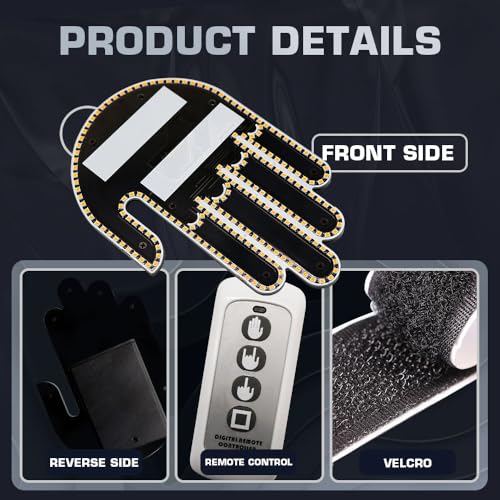 Luz LED de Gestos para Auto, Señal Divertida Interior miniatura 4