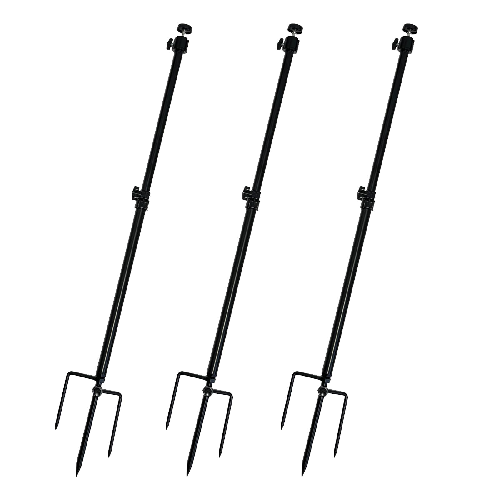 Trail Camera Mount,Height Adjustable (15.7"-28.3") & 360° Rotating Stake,Dual-Mode Base for Soft/Hard Ground Post,Game Cam Stand with 1/4"-20 Thread,