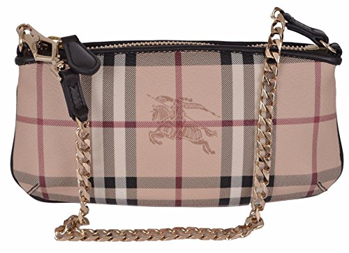 Burberry Women's Haymarket Nova Check Coated Canvas Convertible Wristlet