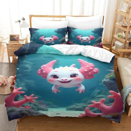Housse de couette japonais grues en vol 220x240 cm parure lit king microfibre