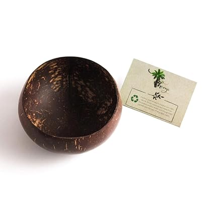 Thenga Artisan Jumbo Coconut Bowl, 900 ML, 1 Bowl, Brown | 100% Natural, Perfect for Breakfast - Smoothie - Salad
