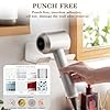HASTHIP® 2Pcs Hair Dryer Stand with Plug Storage Slot, No Drill Self-adhesive Wall-Mounted Hair Dryer Rack Organizer Bracket for Bathroom #3