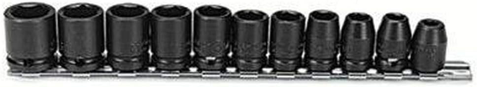 Stanley Proto J72202 11 Piece 6 Point 3/8 Drive Metric Impact Socket Set