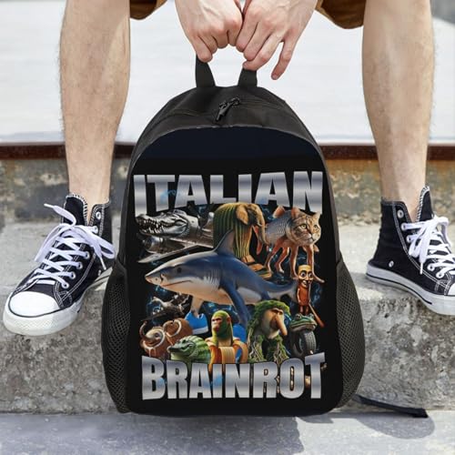 Primary Bookbag Funny Italian Brainrot’s Fashion Novel Italian Brainrot’s Game Backpacks For Daily Laptop Daypacks Gifts Rucksack2