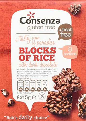 Consenza Rice blocks dunkle Schokolade, 6er Pack (6 x 120 g) Cover