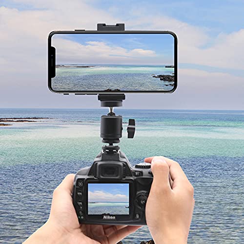 Camera Hot Shoe Phone Holder, Flexible Phone Tripod Mount Adapter With Cold Shoe Mount For Microphone Led Light For Iphone Samsung Pixel Canon Nikon Dslr Camera Photography #TOP6