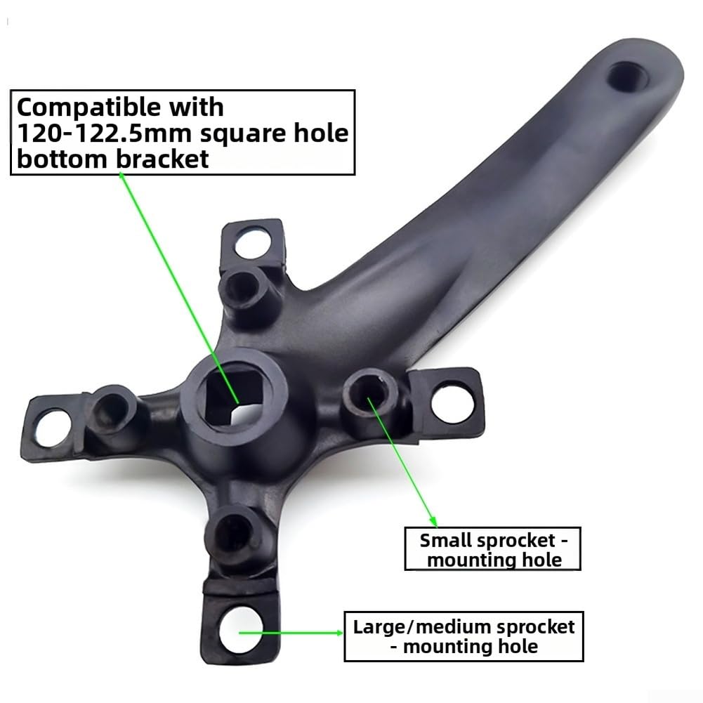 Manivela Cuadrada 170mm Aleación Ligera para bcd Variable Manivela