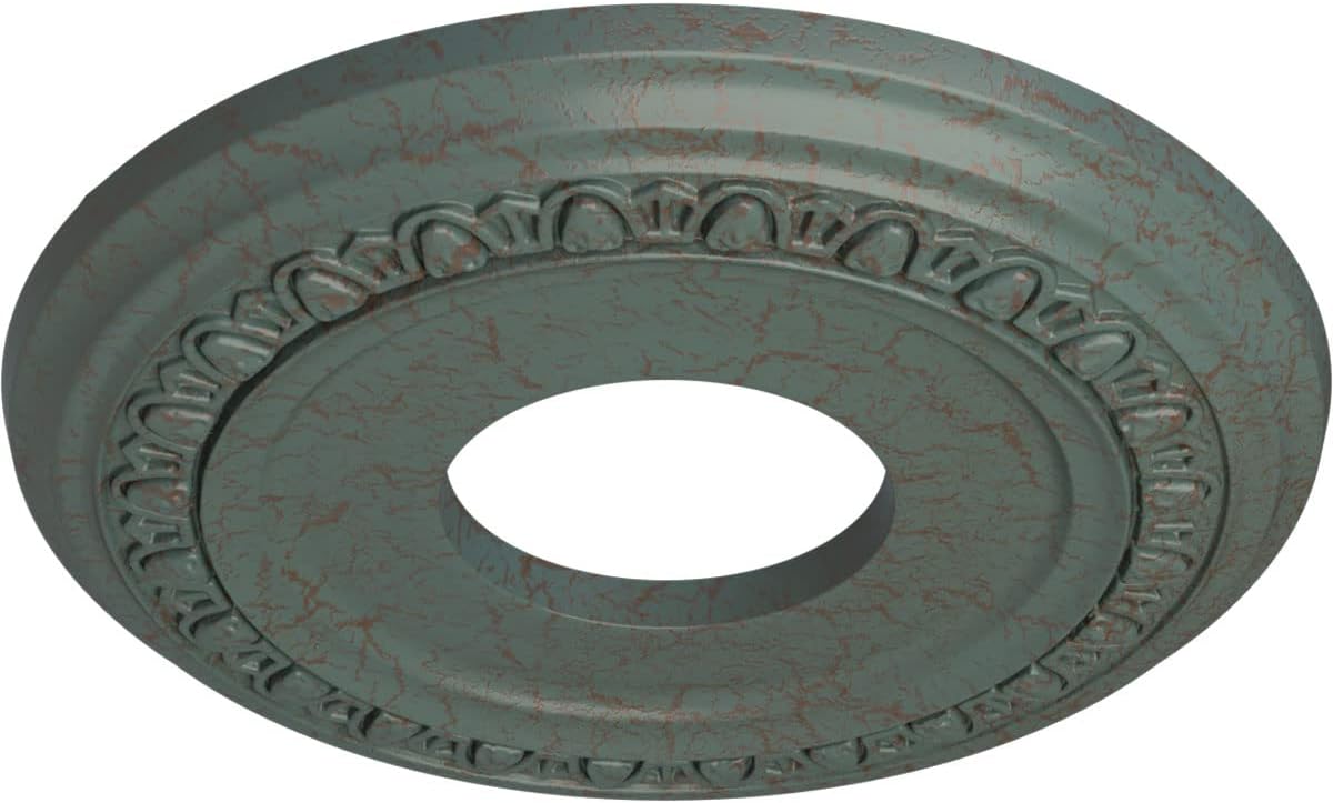 Ekena Millwork CM12JACBC 12-1/4" x 4" x 1-1/8" Jackson Ceiling Medallion, Cloud Burst Crackle