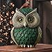 Artpaul Owl Decorations for Home Small Owl Decor Figurines Shelf Decor Home Office Living Room Decorations Birthday Gifts (Green)