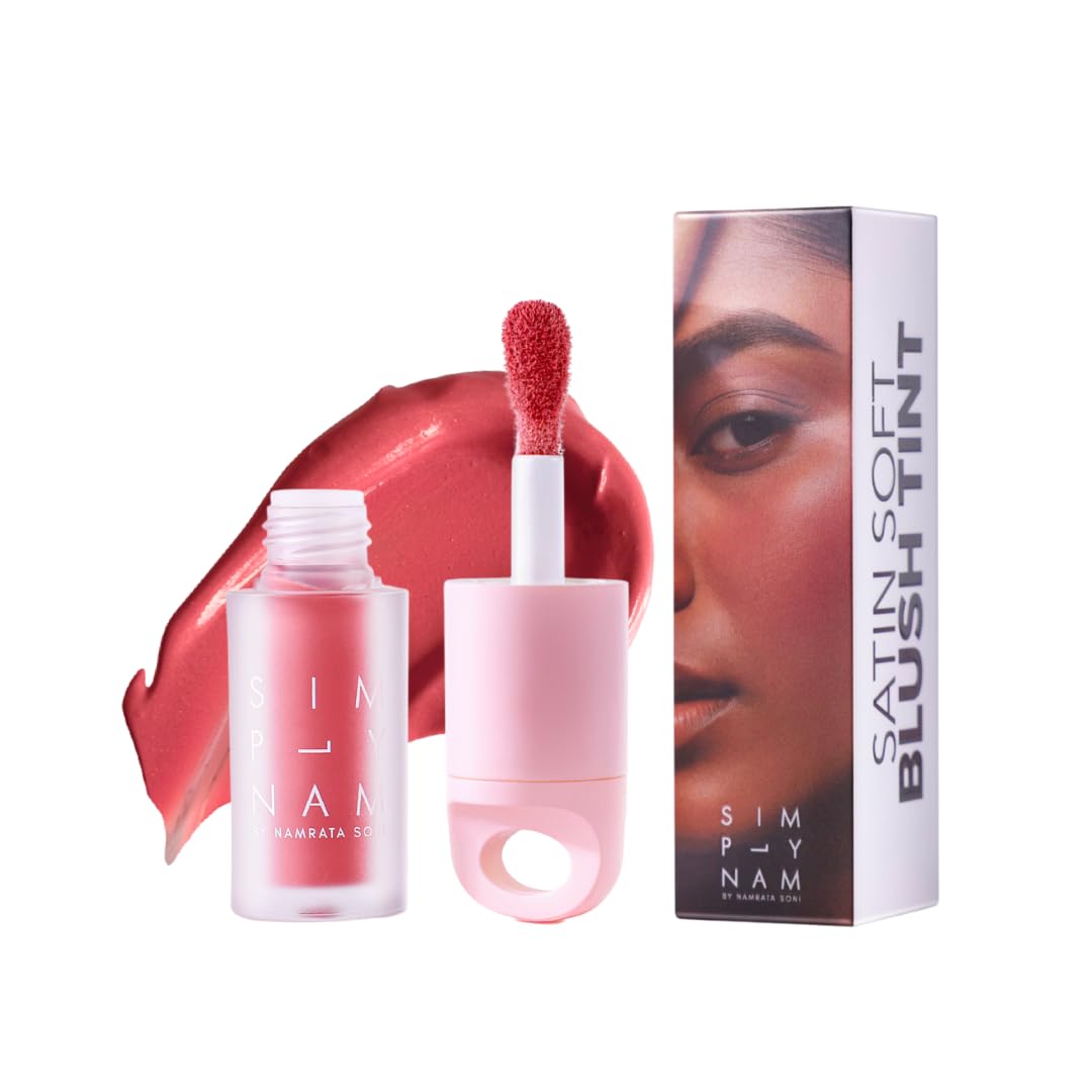 SIMPLYNAM Satin Soft Blush Tint | Geet: Petal Rouge | Weightless Creamy Cheek Tint for Natural Glow | Long-Lasting Hydration | Effortless Blend for All Skin Tones | Vegan & Cruelty-Free | 1.5 g-image-44