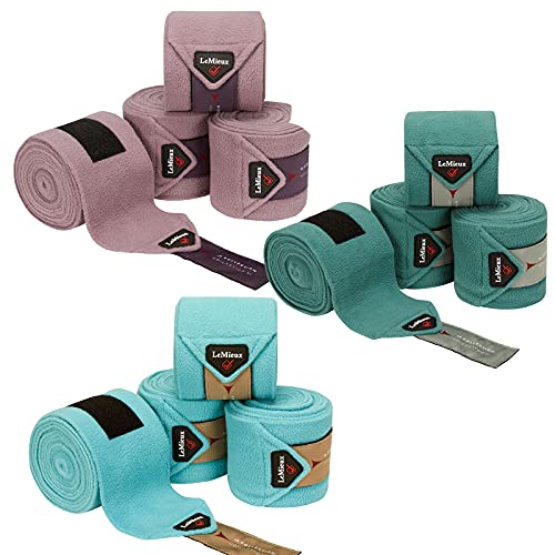 LeMieux 4437 Bandes Polo Cheval Azur Musc Sauge - Bandages Polaire Équitation