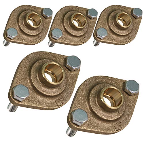Image of Midline Valve DGTXU114-OM-5 Circulator Flange Kit with Gaskets, Nuts and Bolts for Grundfos Pumps Brass 1-1 /4 in. SWT (10 Pack)
