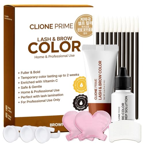 Korean Eye Brow Color Kit - Eye Lash Color Kit Brow Color for Eyebrows Lash Color Brown