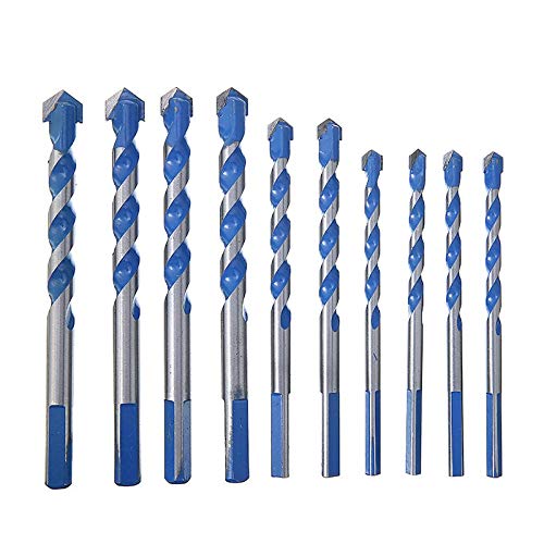 Juego de 10 brocas de 6, 8, 10 y 12 mm para metal y cerámica miniatura 1