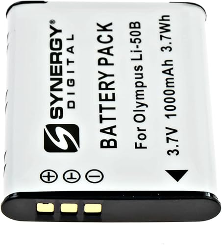 Miniatura 4 de Synergy Digital Baterías para cámaras digitales, compatibles con baterías Vivitar VIV-OB-LI50 para cámara digital (iones de litio, 3.7 V, 1000 mAh),