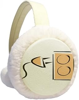 Cabo de carregamento com padrão de soquete de inverno para aquecer orelhas, abafador de orelhas de lã para ambientes externos