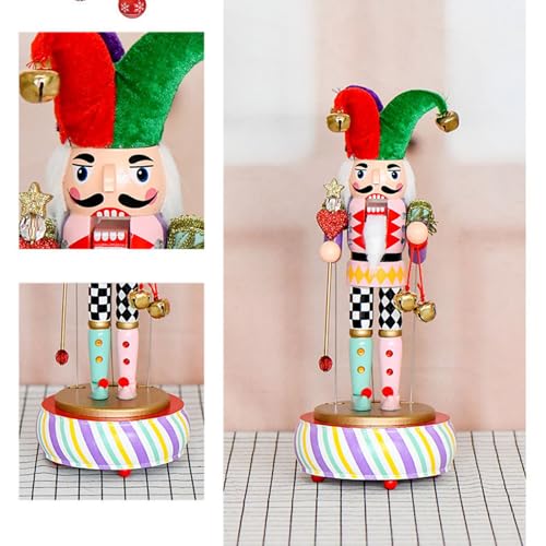 Caja de música de Navidad de Cascanueces decoración para escritorio y estantería 7