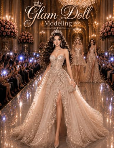 Glam Doll Modeling: A Glamorous Fashion Coloring Book Featuring Runway Models, Elegant Dresses, Luxury Style, and Beautiful Fashion Scenes for Teens and Adults image 2