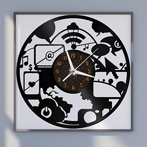 Horloge Murale Disque Vinyle Mail Element Silencieuse 12 Pouces - 2